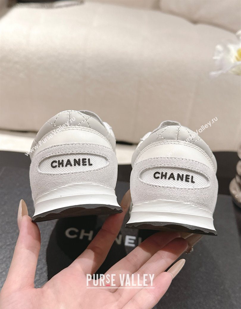 Chanel Calfskin Leather Sneakers White 2025 G47014 (SS-251223104)