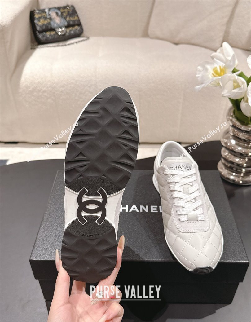 Chanel Calfskin Leather Sneakers White 2025 G47014 (SS-251223104)