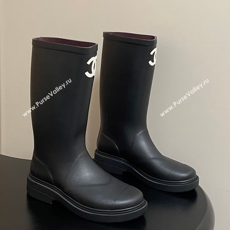 Chanel Rubber Rain Boots 3.5cm Black2 2025 CH122302 (MD-251223004)