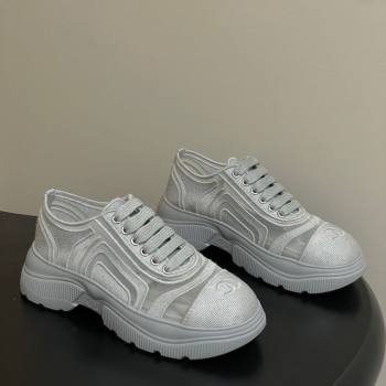Chanel Mesh Mixed Fibers Sneakers Grey 2025 G46509 (MD-251223117)