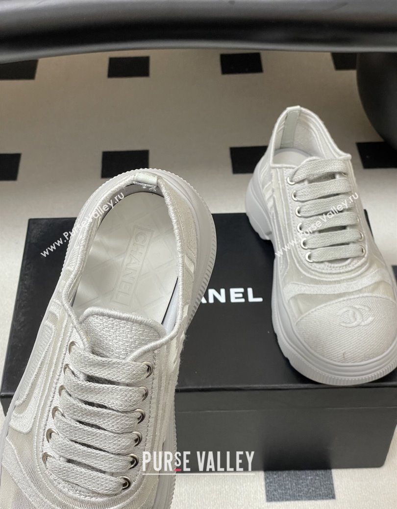 Chanel Mesh Mixed Fibers Sneakers Grey 2025 G46509 (MD-251223117)