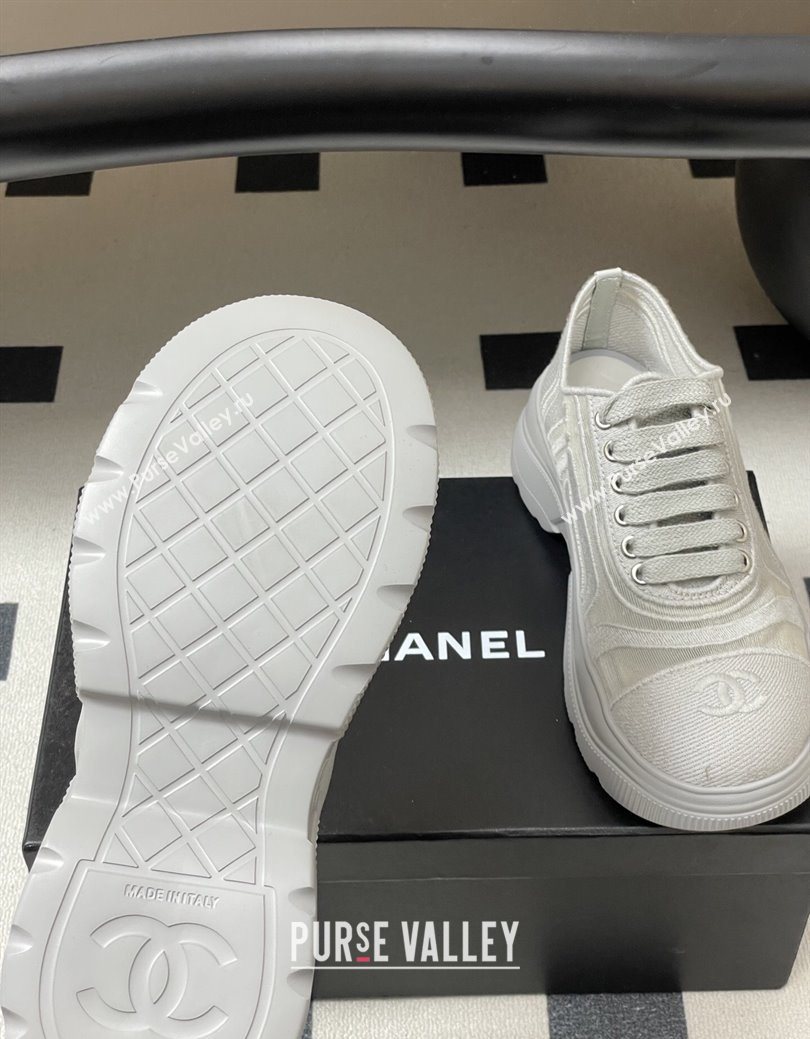 Chanel Mesh Mixed Fibers Sneakers Grey 2025 G46509 (MD-251223117)