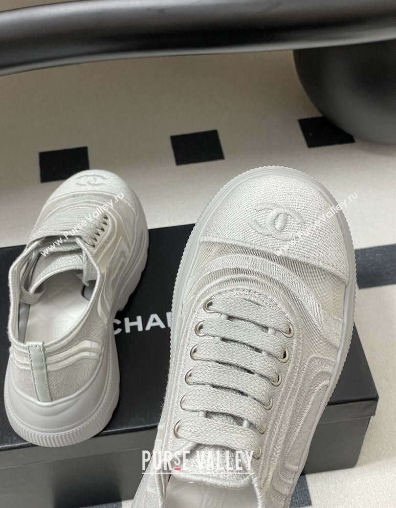 Chanel Mesh Mixed Fibers Sneakers Grey 2025 G46509 (MD-251223117)