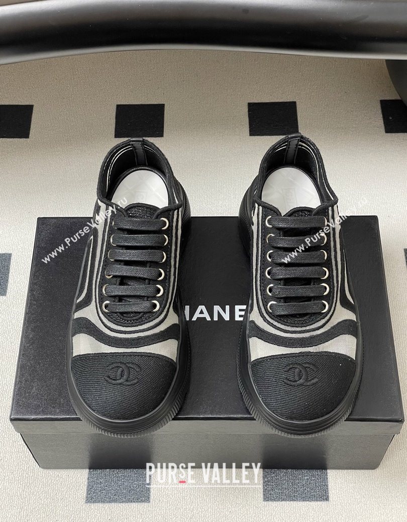 Chanel Mesh Mixed Fibers Sneakers Black 2025 G46509 (MD-251223115)