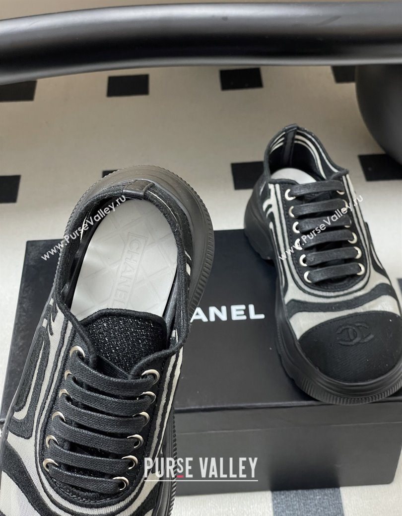 Chanel Mesh Mixed Fibers Sneakers Black 2025 G46509 (MD-251223115)