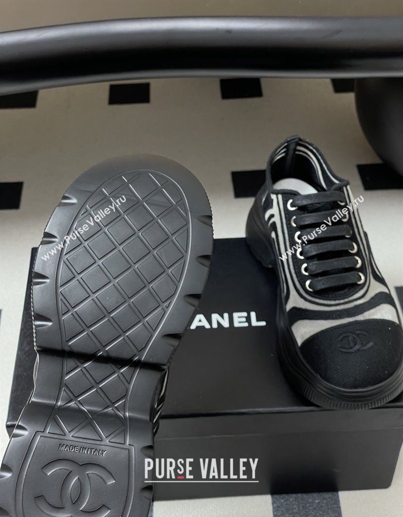 Chanel Mesh Mixed Fibers Sneakers Black 2025 G46509 (MD-251223115)