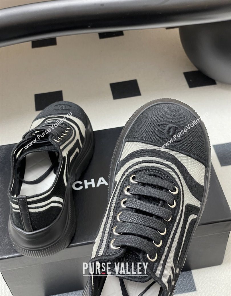 Chanel Mesh Mixed Fibers Sneakers Black 2025 G46509 (MD-251223115)