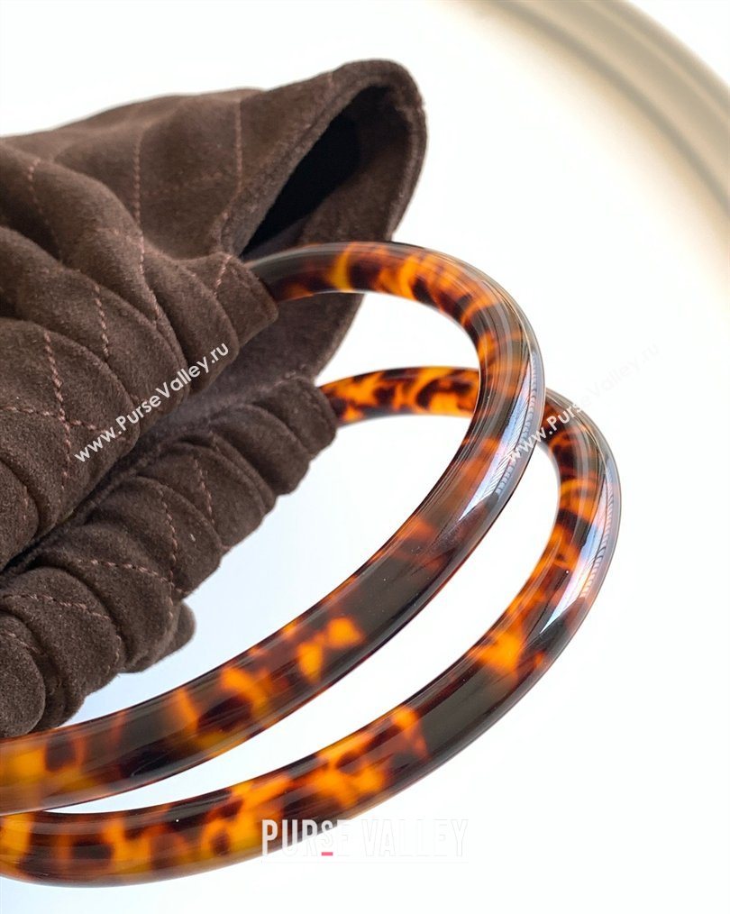 Chanel Suede Turtoise-Shell Effect Top Handle Hobo Bag Chocolate 2026 AS6010 (yezi-260203059)