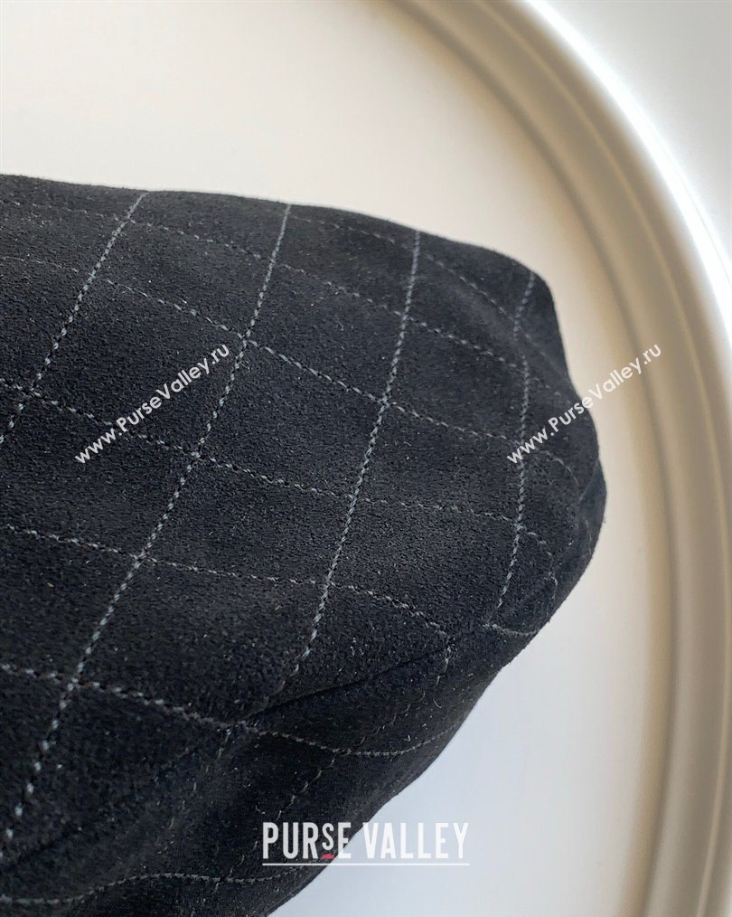 Chanel Suede Turtoise-Shell Effect Top Handle Hobo Bag Black 2026 AS6010 (yezi-260203060)