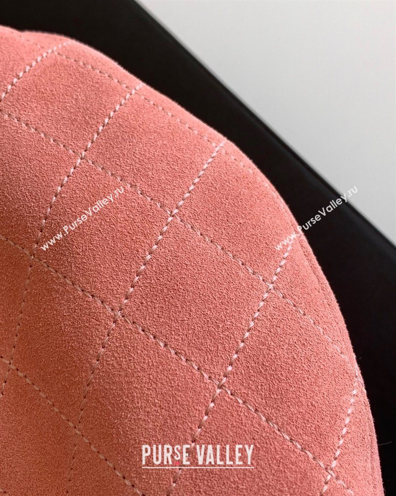 Chanel Suede Turtoise-Shell Effect Top Handle Hobo Bag Pink 2026 AS6010 (yezi-260203062)