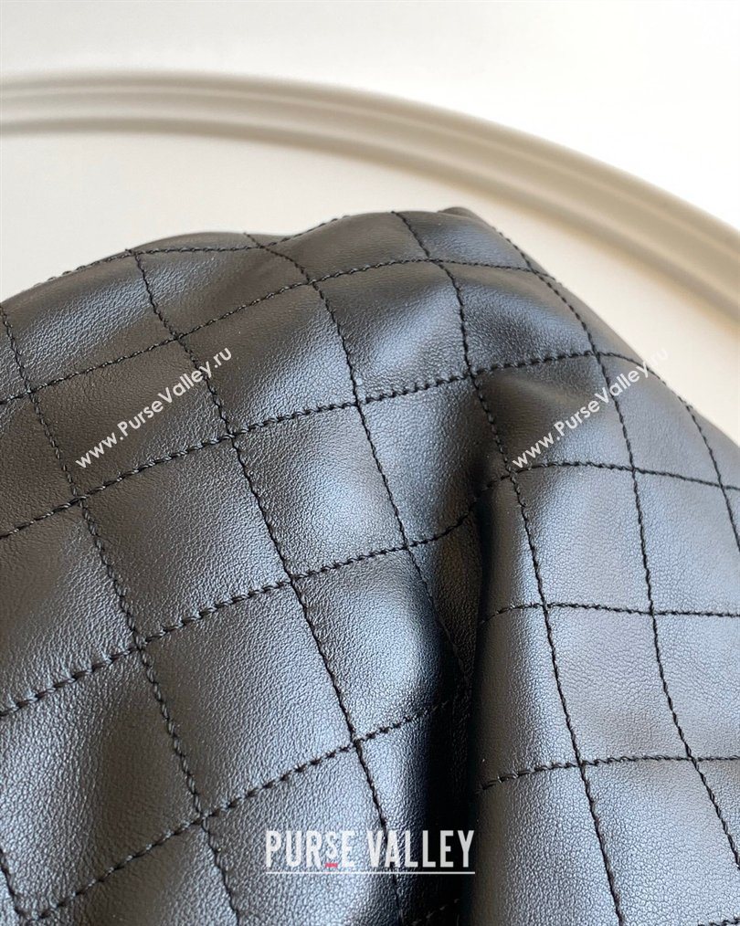 Chanel Calfskin Leather Turtoise-Shell Effect Top Handle Hobo Bag Black 2026 AS6010 (yezi-260203064)