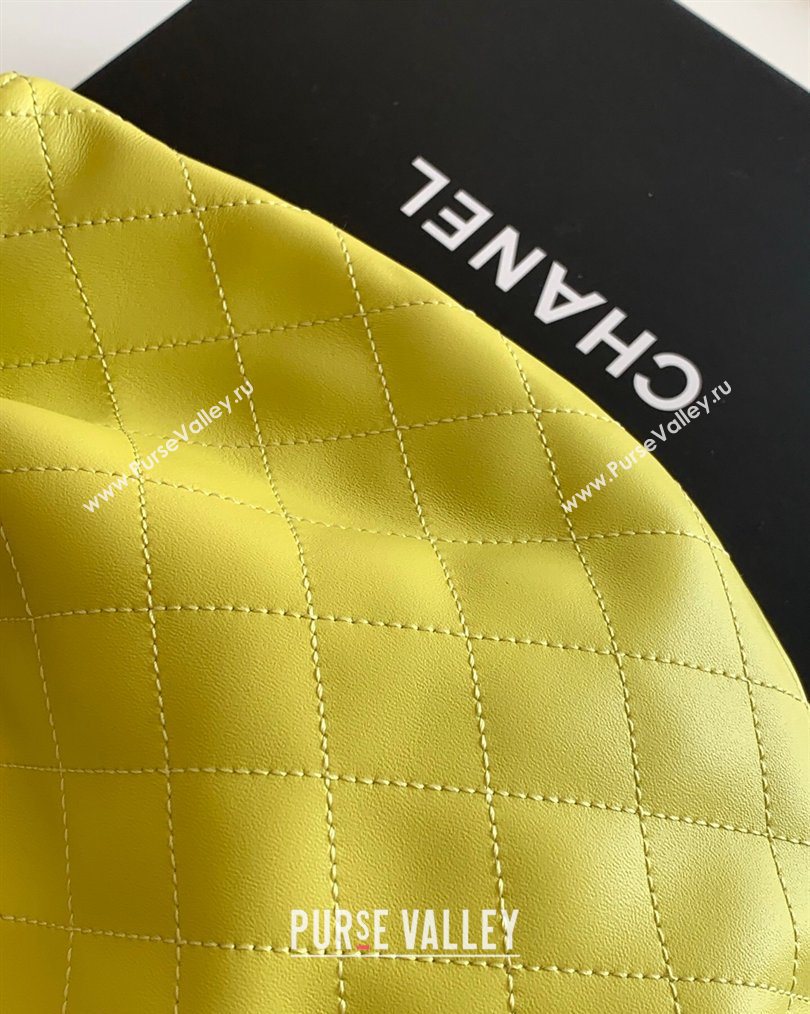 Chanel Calfskin Leather Turtoise-Shell Effect Top Handle Hobo Bag Yellow 2026 AS6010 (yezi-260203065)