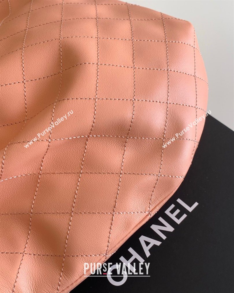 Chanel Calfskin Leather Turtoise-Shell Effect Top Handle Hobo Bag Pink 2026 AS6010 (yezi-260203067)