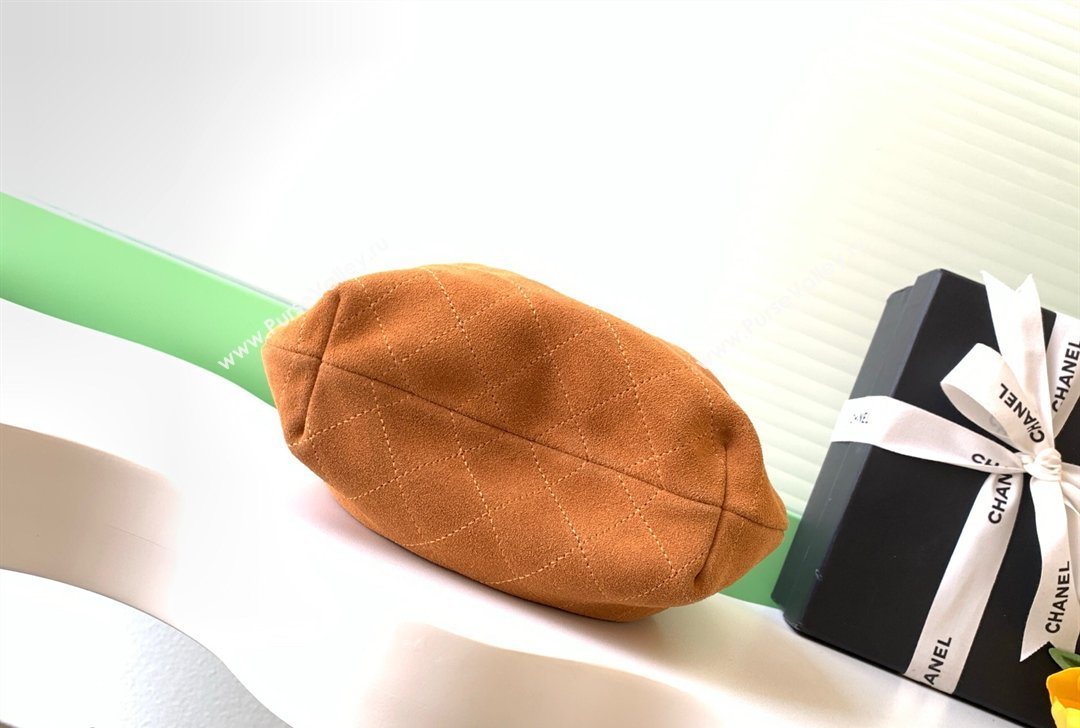 Chanel Suede Turtoise-Shell Effect Top Handle Small Hobo Bag Brown 2026 AS6022 (yezi-260203074)