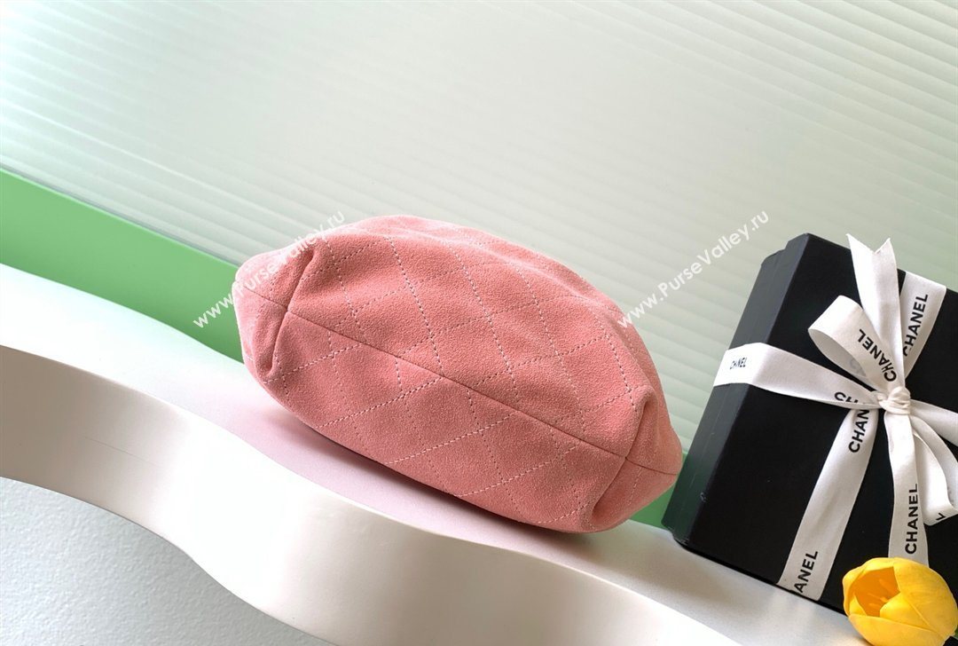 Chanel Suede Turtoise-Shell Effect Top Handle Small Hobo Bag Pink 2026 AS6022 (yezi-260203075)