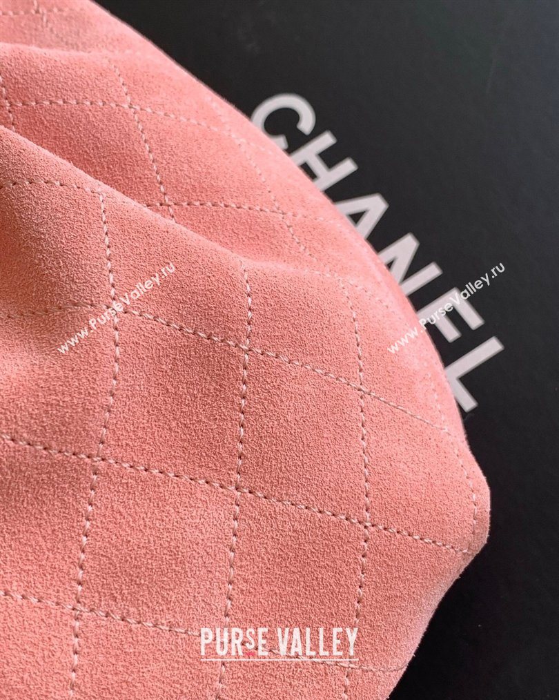 Chanel Suede Turtoise-Shell Effect Top Handle Small Hobo Bag Pink 2026 AS6022 (yezi-260203075)
