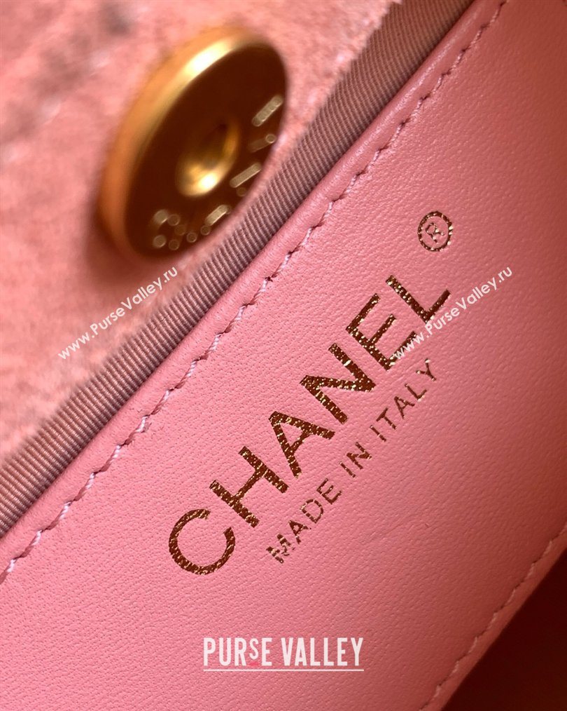 Chanel Suede Turtoise-Shell Effect Top Handle Small Hobo Bag Pink 2026 AS6022 (yezi-260203075)