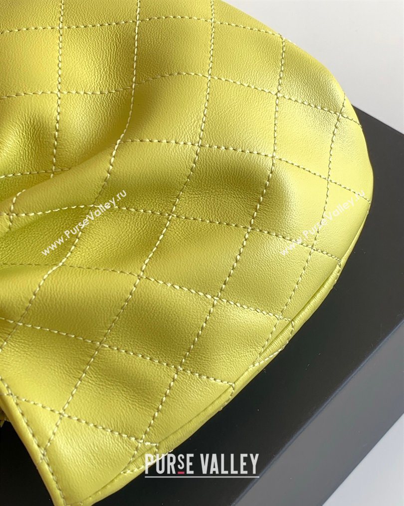 Chanel Calfskin Leather Turtoise-Shell Effect Top Handle Small Hobo Bag Yellow 2026 AS6022 (yezi-260203069)