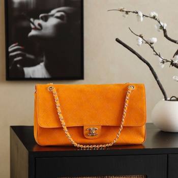 Chanel Matthieu Blazy Flap Bag in Quilted Suede Orange 2026 CH020301 (yezi-260203050)