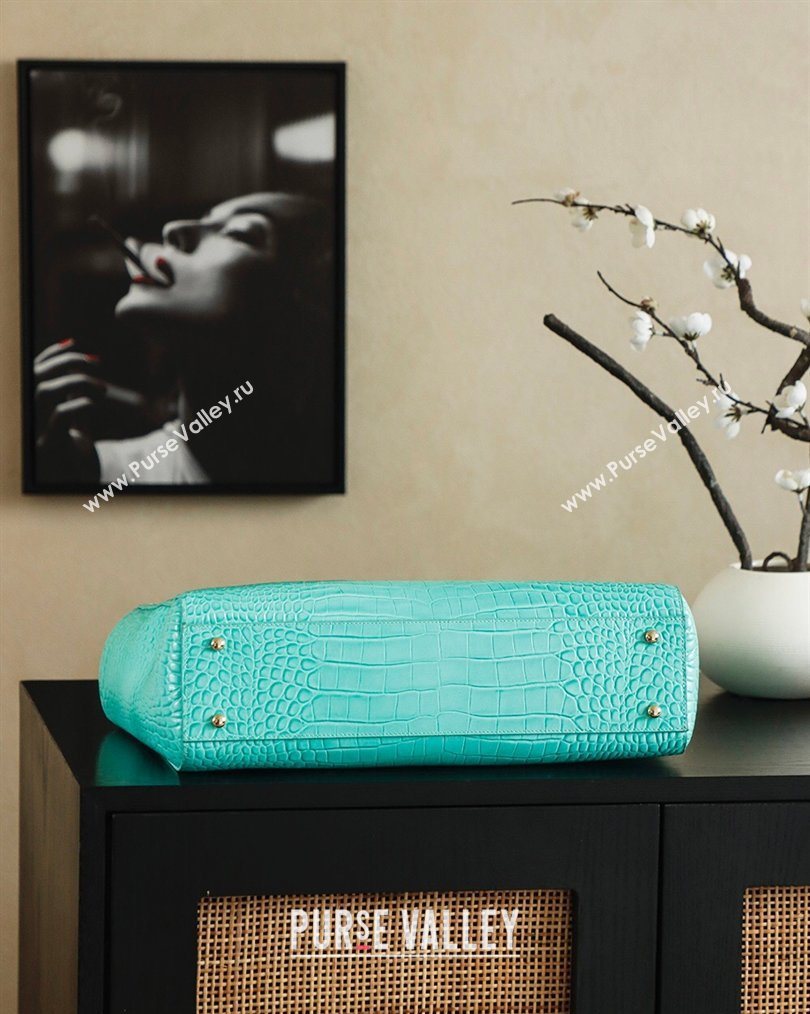 Chanel Medium Shopping Tote Bag in Crocodile Embossed Calfskin Leather AS2157 Green 2026 (yezi-260204018)