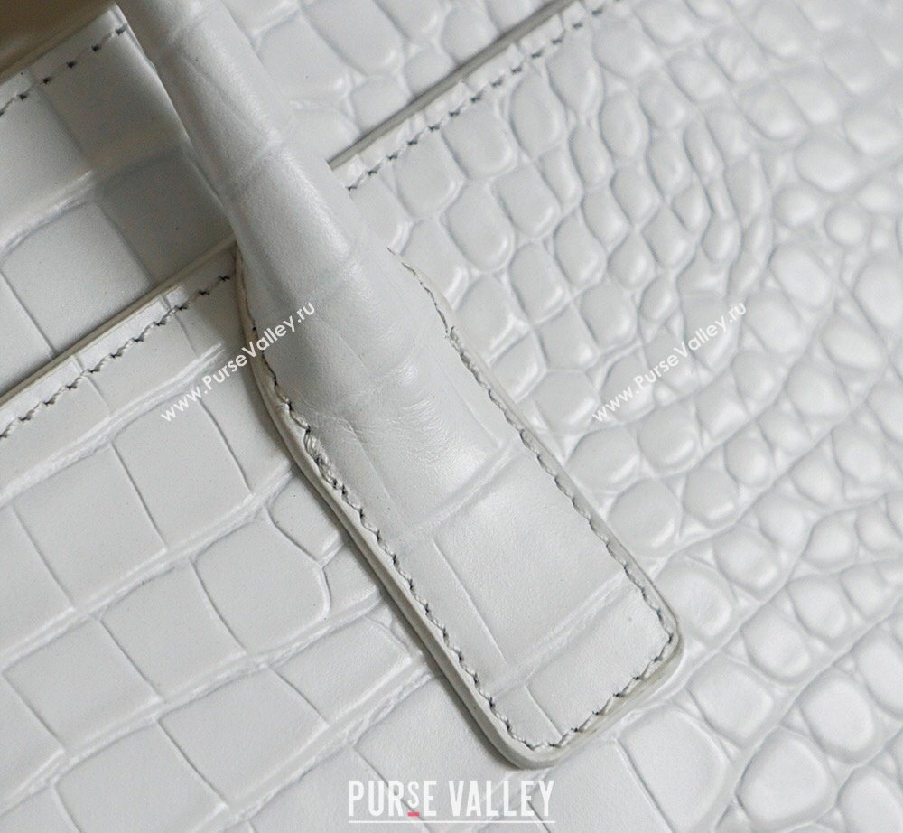 Chanel Medium Shopping Tote Bag in Crocodile Embossed Calfskin Leather AS2157 White 2026 (yezi-260204019)