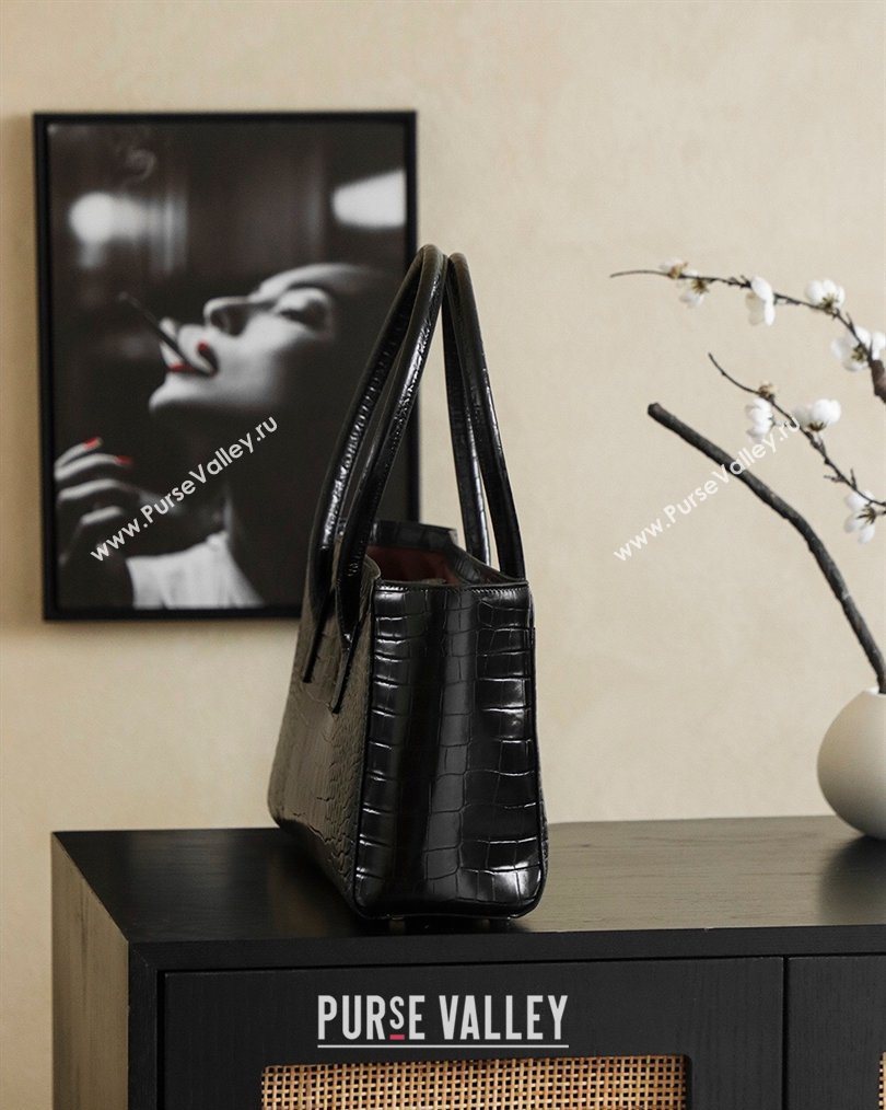 Chanel Medium Shopping Tote Bag in Crocodile Embossed Calfskin Leather AS2157 Black 2026 (yezi-260204020)