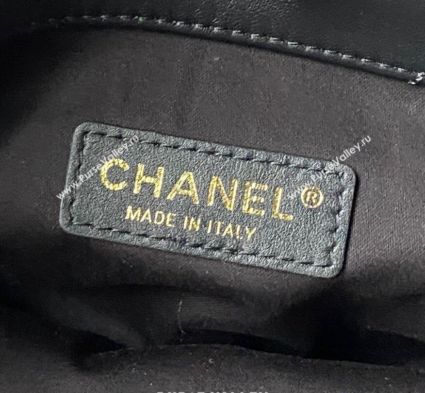 Chanel Calfskin Leather Small Shopping Tote Bag Black 2026 AS6015 (yezi-260204016)