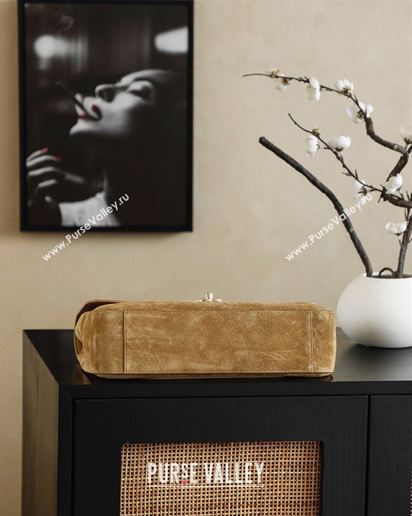 Chanel Matthieu Blazy Flap Bag in Quilted Suede Light Brown 2026 CH020301 (yezi-260203051)