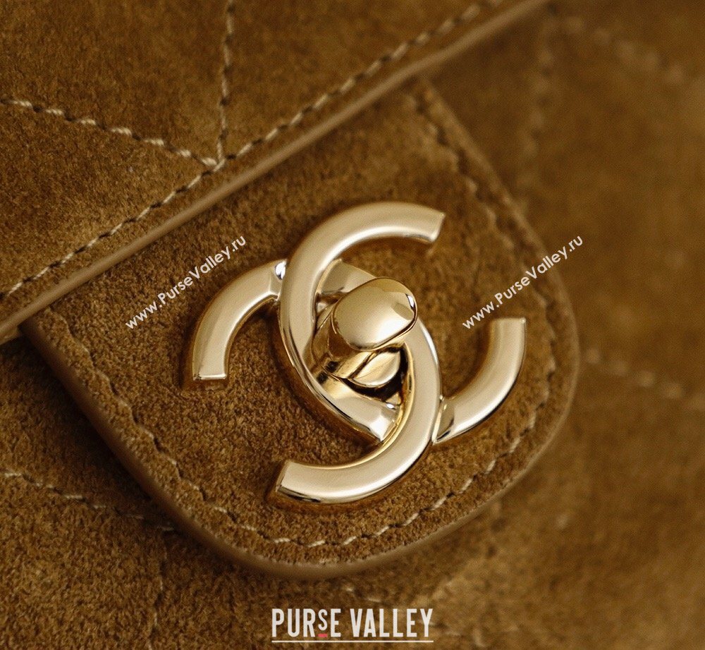 Chanel Matthieu Blazy Flap Bag in Quilted Suede Light Brown 2026 CH020301 (yezi-260203051)