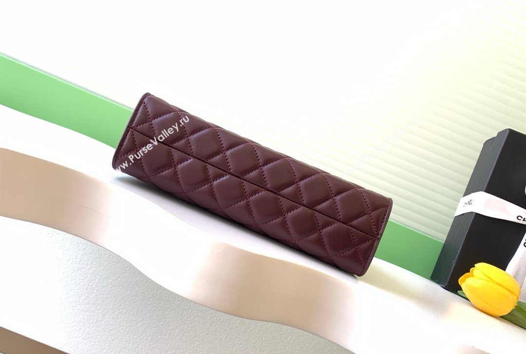 Chanel Lambskin Leather Hobo Bag Dark Brown 2026 AS6045 (yezi-260204023)