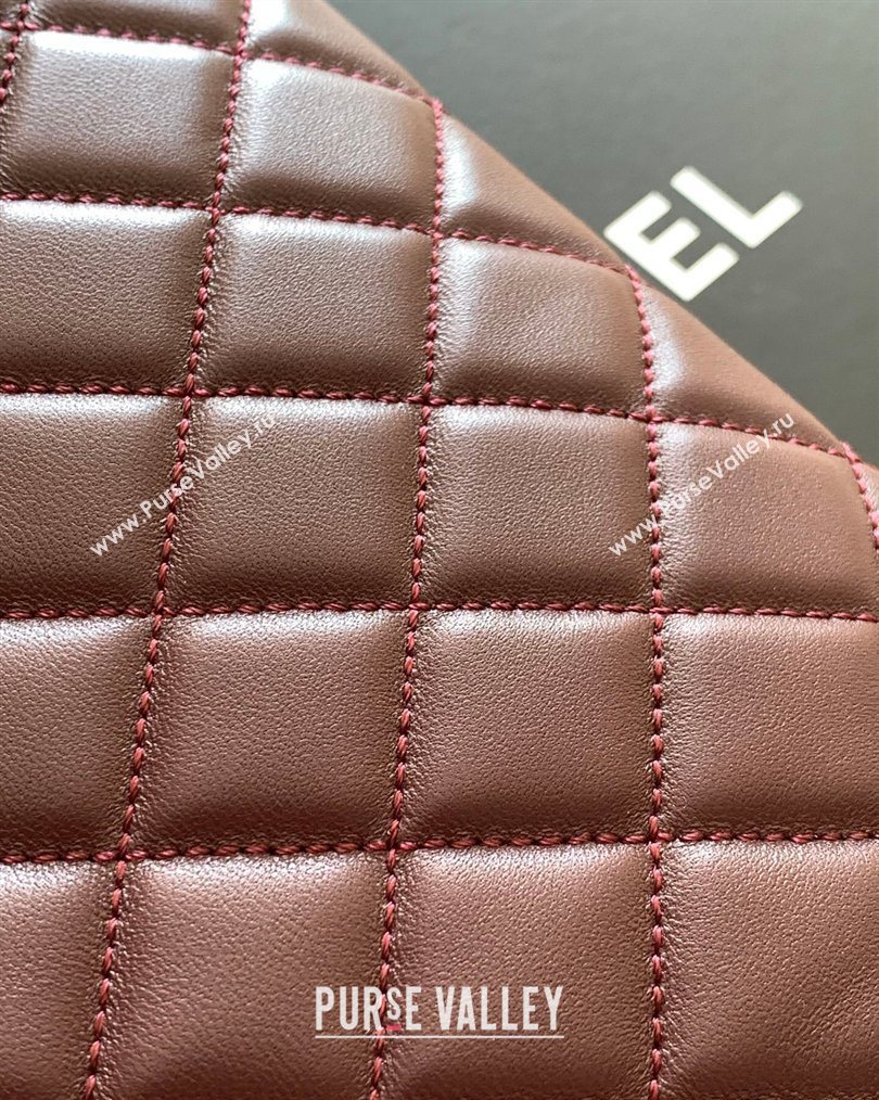 Chanel Lambskin Leather Hobo Bag Dark Brown 2026 AS6045 (yezi-260204023)