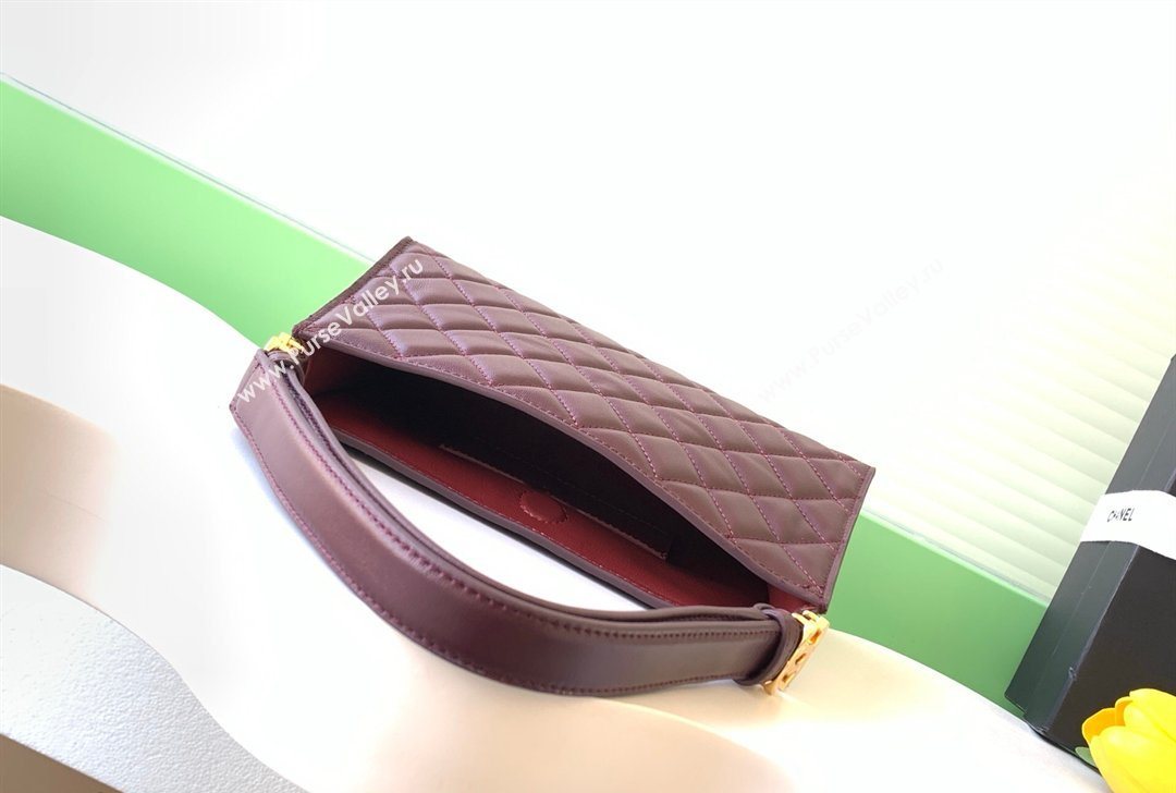 Chanel Lambskin Leather Hobo Bag Dark Brown 2026 AS6045 (yezi-260204023)