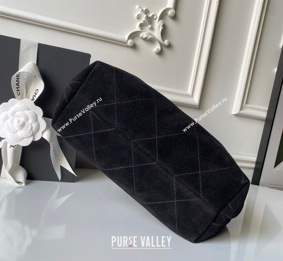 Chanel Suede Small Hobo Bag Black 2026 AS5970 (yezi-260204004)