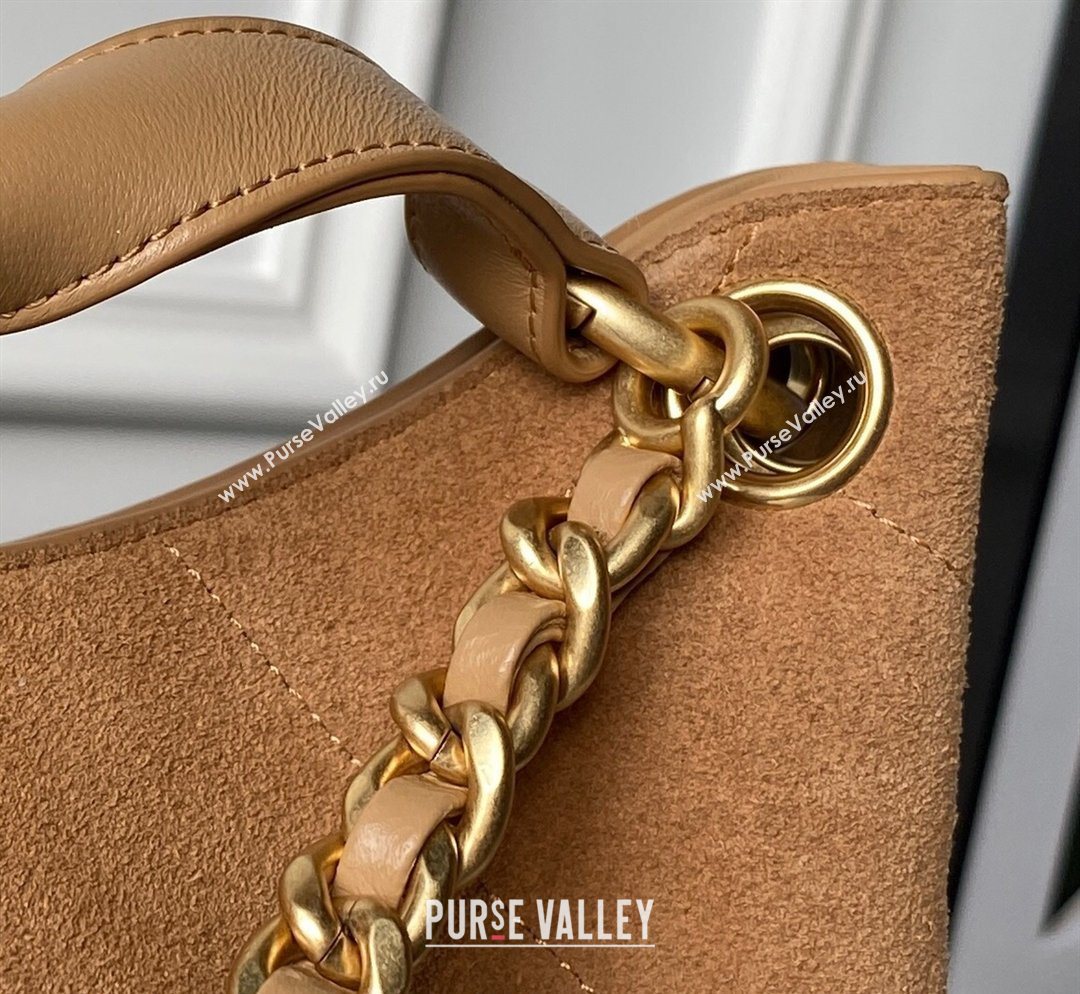 Chanel Suede Small Hobo Bag Light Brown 2026 AS5970 (yezi-260204005)