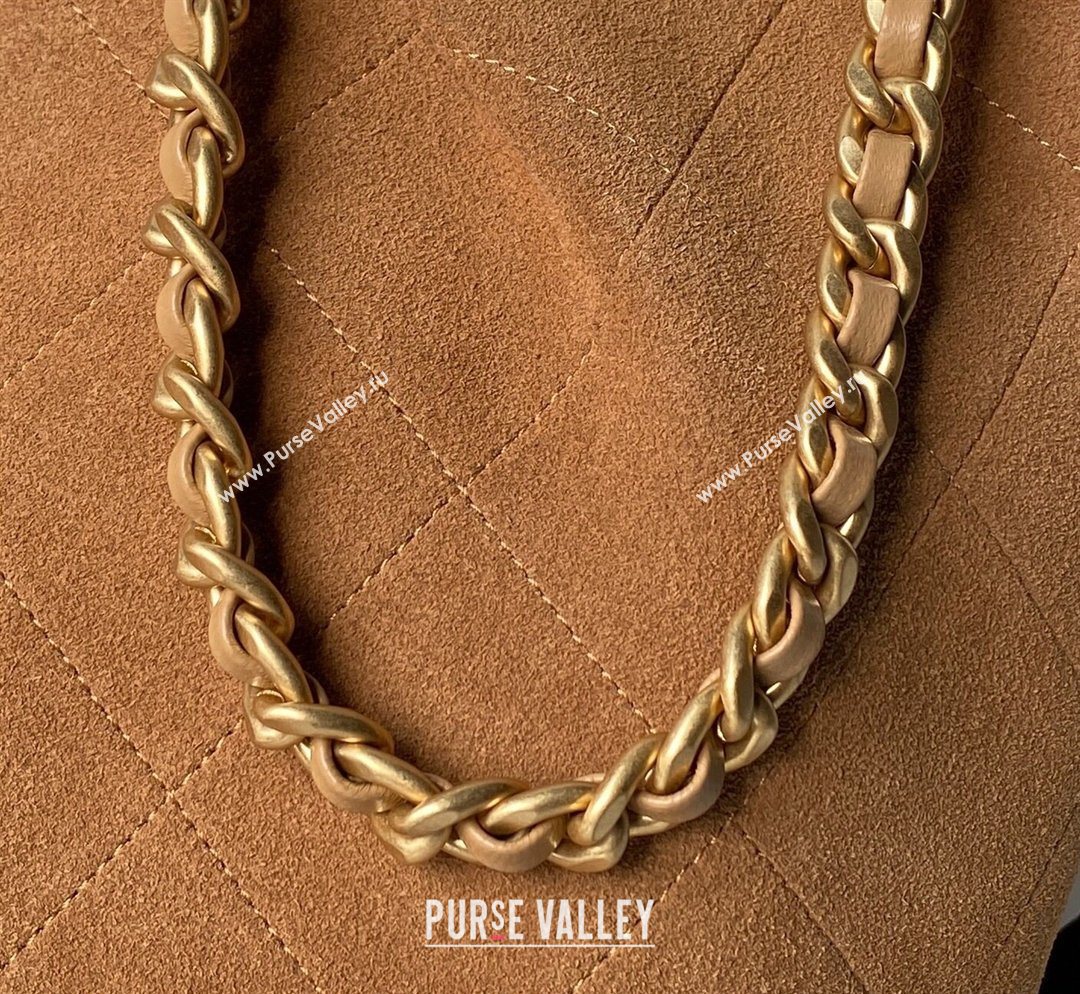 Chanel Suede Small Hobo Bag Light Brown 2026 AS5970 (yezi-260204005)