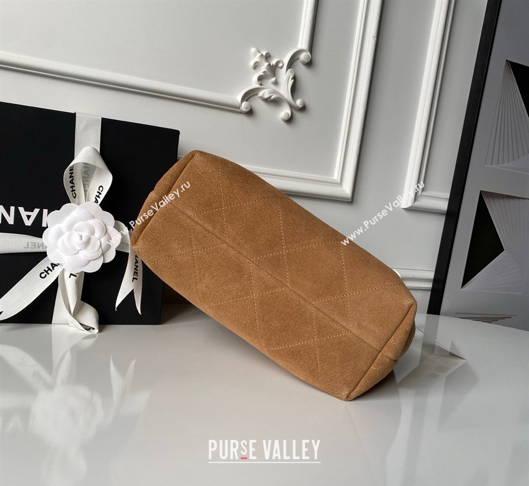 Chanel Suede Small Hobo Bag Light Brown 2026 AS5970 (yezi-260204005)