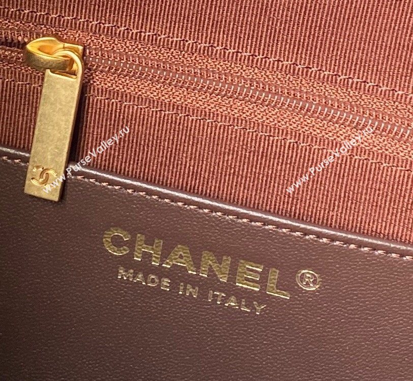 Chanel Suede Small Hobo Bag Dark Brown 2026 AS5970 (yezi-260204006)