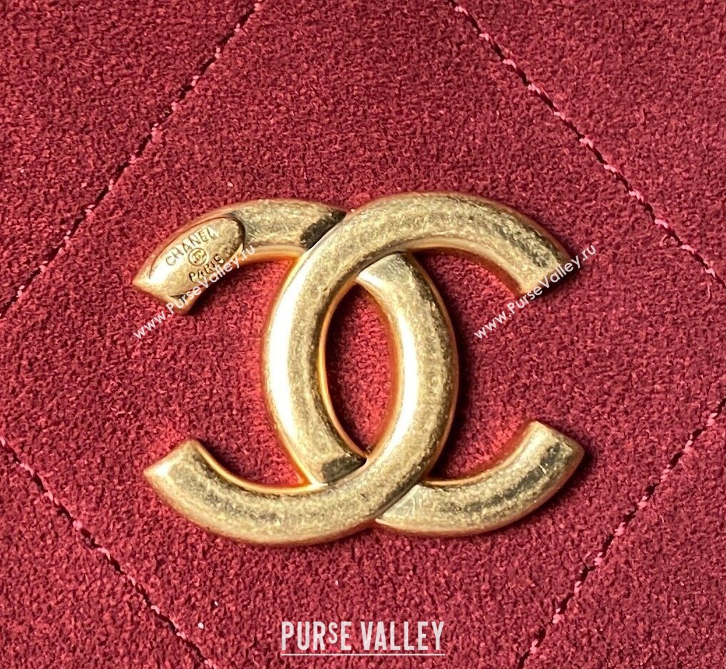 Chanel Suede Small Hobo Bag Red 2026 AS5970 (yezi-260204007)