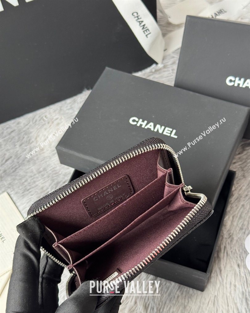 Chanel Grained Calfskin Leather Classic Zipped Coin Purse Black 2026 AP0216 (SSZ-260204026)