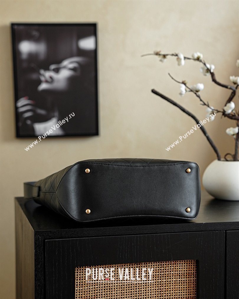 Chanel Calfskin Leather Shopping Bag Black 2026 CH020402 (yezi-260204059)