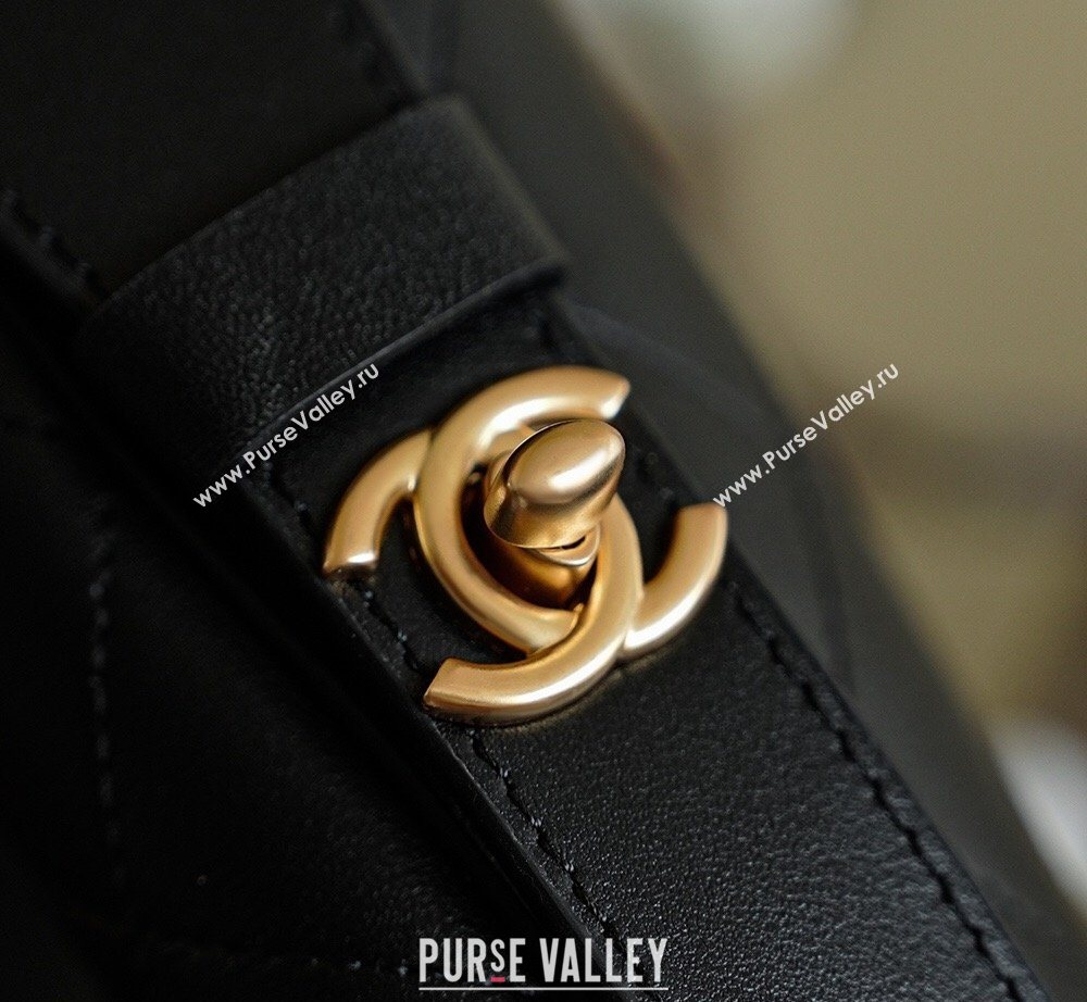 Chanel Calfskin Leather Shopping Bag Black 2026 CH020402 (yezi-260204059)