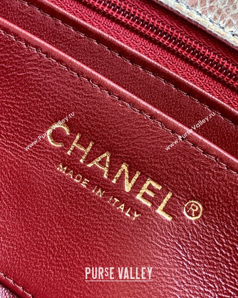 Chanel Chevron Lambskin Leather Flap Top Handle Bag Silver 2026 AS6044 (yezi-260204062)