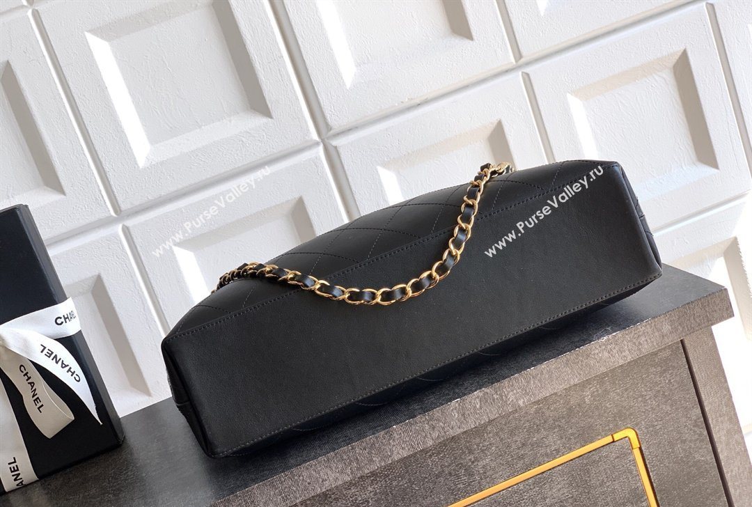 Chanel Calfskin Leather Shopping Bag Black 2026 CH020404 (yezi-260204065)