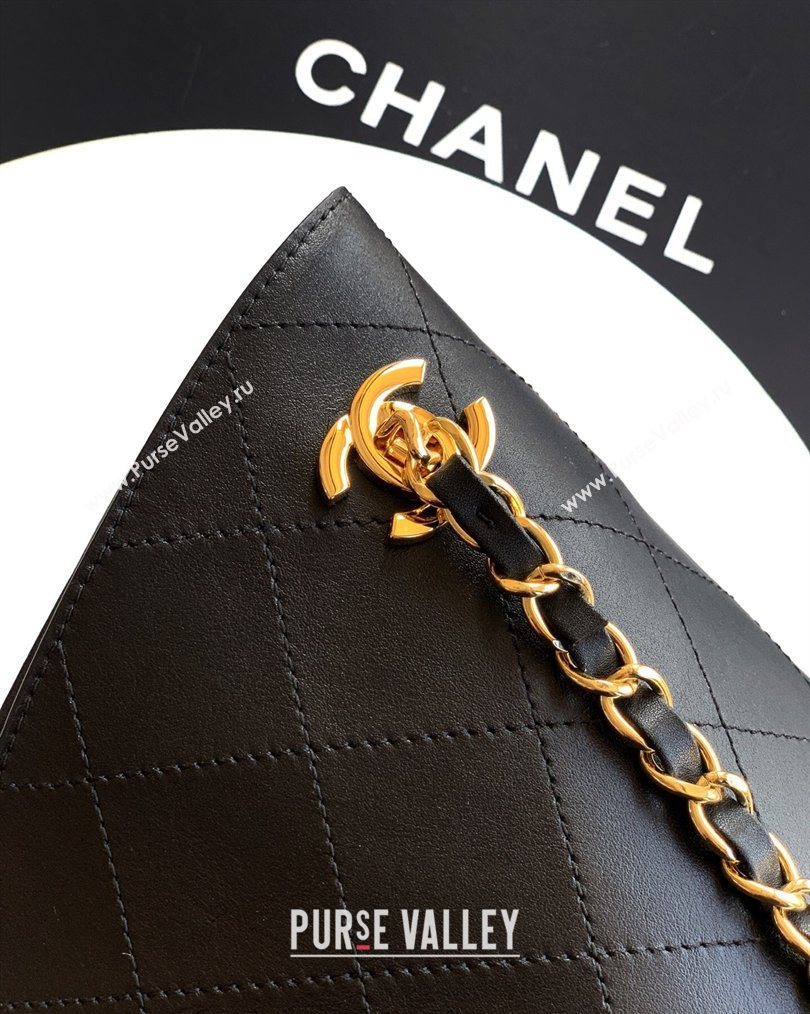 Chanel Calfskin Leather Shopping Bag Black 2026 CH020404 (yezi-260204065)