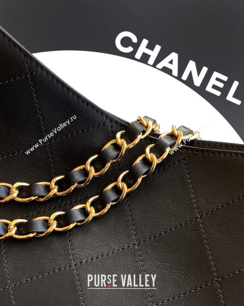 Chanel Calfskin Leather Shopping Bag Black 2026 CH020404 (yezi-260204065)
