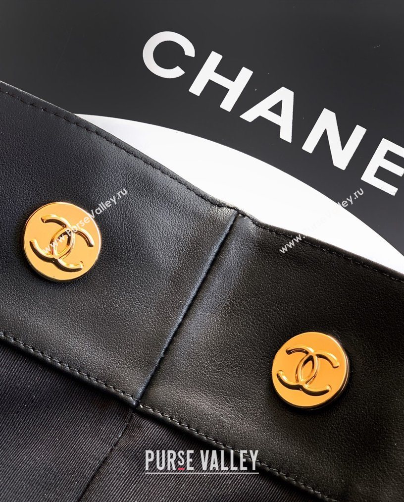 Chanel Calfskin Leather Shopping Bag Black 2026 CH020404 (yezi-260204065)