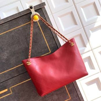 Chanel Calfskin Leather Shopping Bag Red 2026 CH020404 (yezi-260204066)