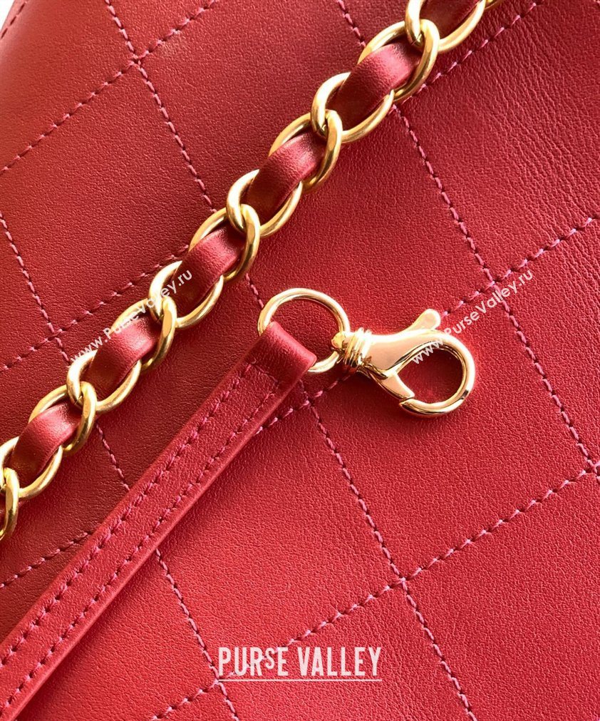 Chanel Calfskin Leather Shopping Bag Red 2026 CH020404 (yezi-260204066)