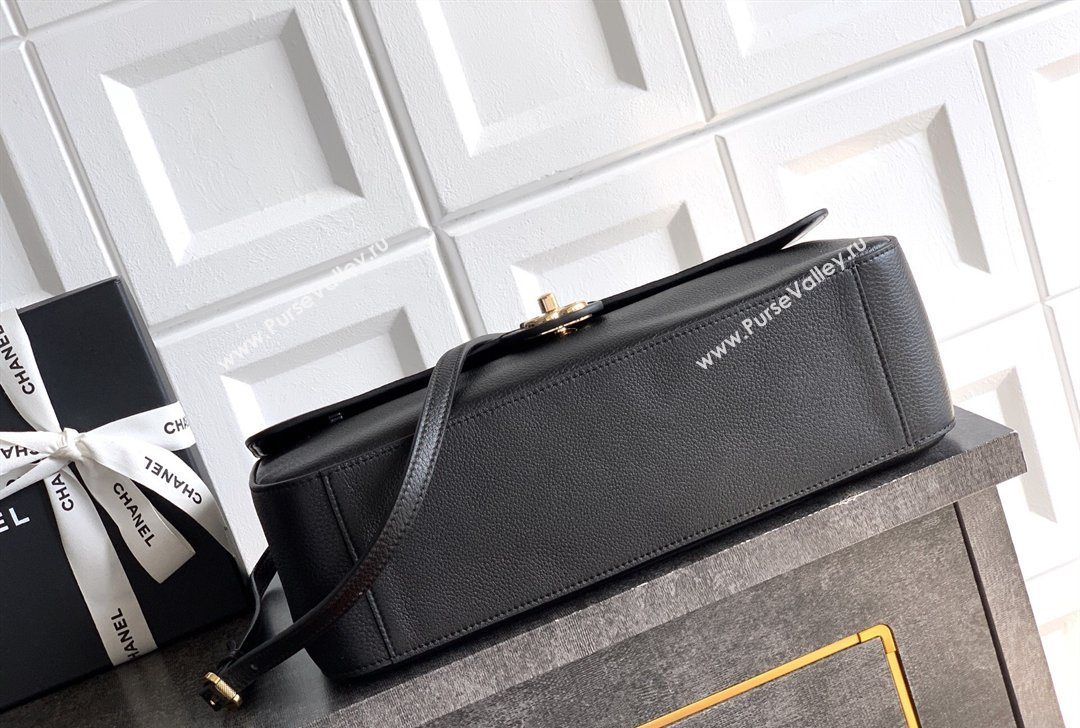 Chanel Grained Calfskin Leather Flap Bag Black 2026 CH020405 (yezi-260204069)