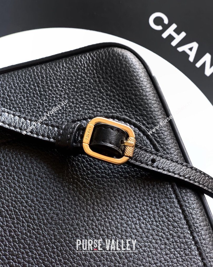 Chanel Grained Calfskin Leather Flap Bag Black 2026 CH020405 (yezi-260204069)